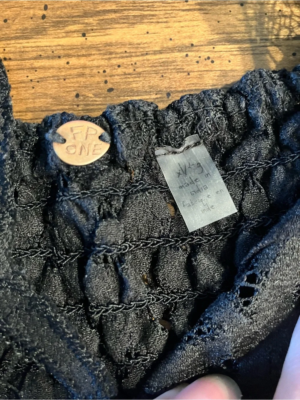 NWT Free People Adella Cami Black Lace Ruffle Peplum Tank Top XL Boho Coquette